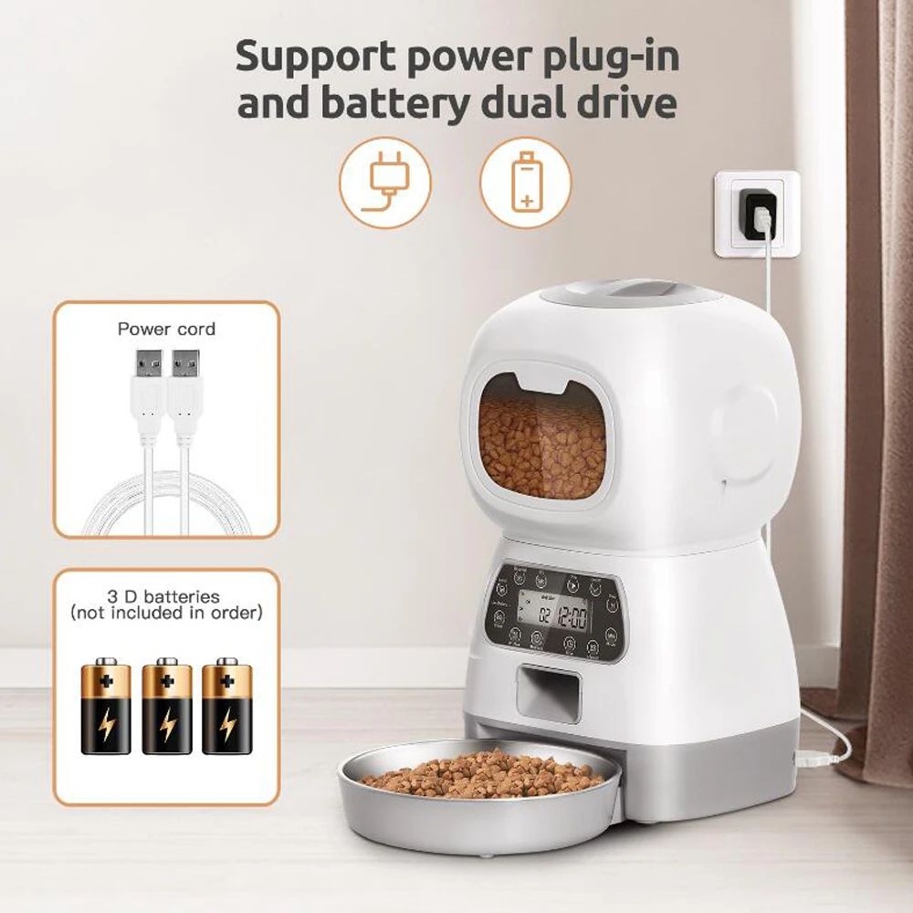Smart WiFi Automatic Pet Feeder With Voice Recorder 4