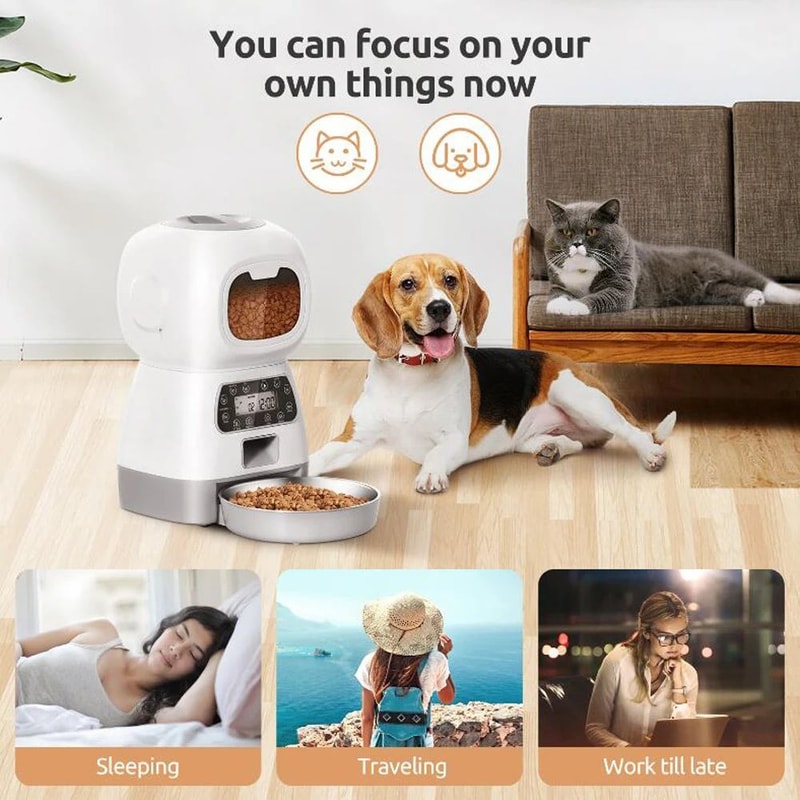 Smart WiFi Automatic Pet Feeder With Voice Recorder 5