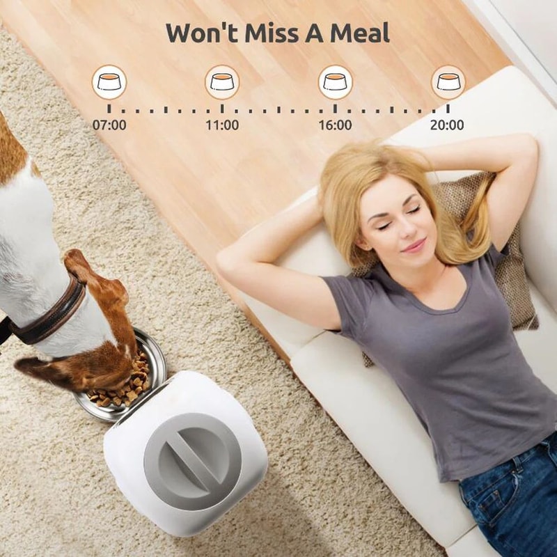 Smart WiFi Automatic Pet Feeder With Voice Recorder 7