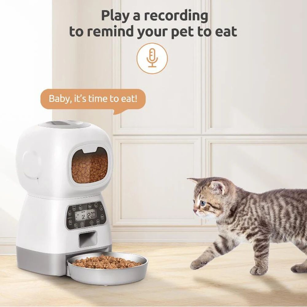 Smart WiFi Automatic Pet Feeder With Voice Recorder 8