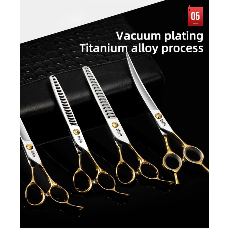 Professional Sakura Dance Pet Grooming Scissors Set 6