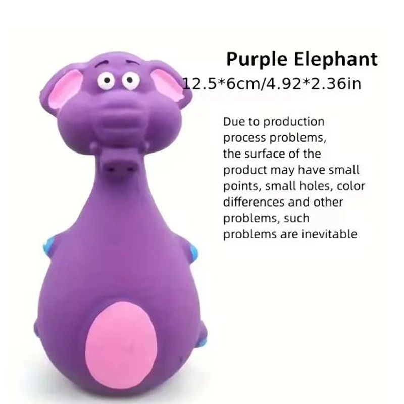 Squeaky Rubber Animal Dog Chew Toy 7