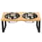 Elevated Tilted Pet Bowl Stand With Stainless Steel Bowls 3