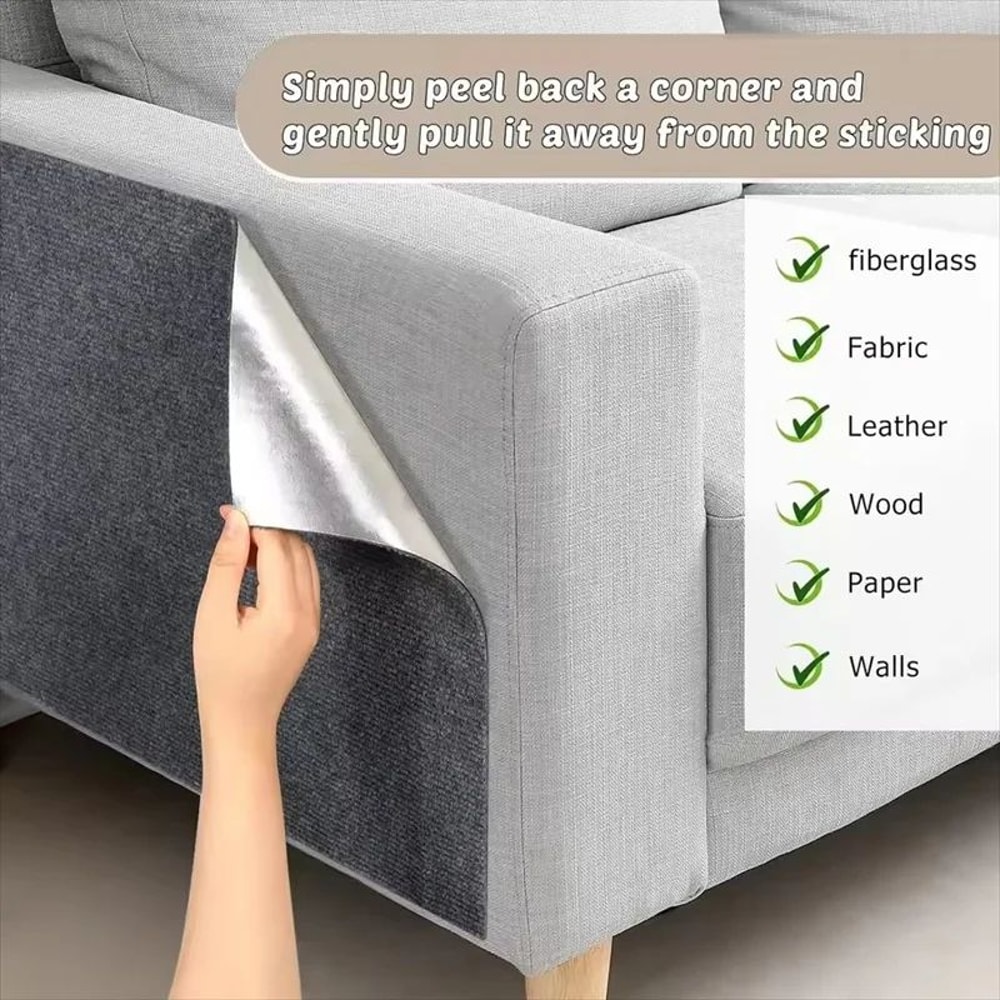 Self Adhesive Cat Scratcher Mat Sofa Protector 2