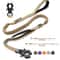 Reflective Tactical Bungee Dog Leash With Seatbelt 0