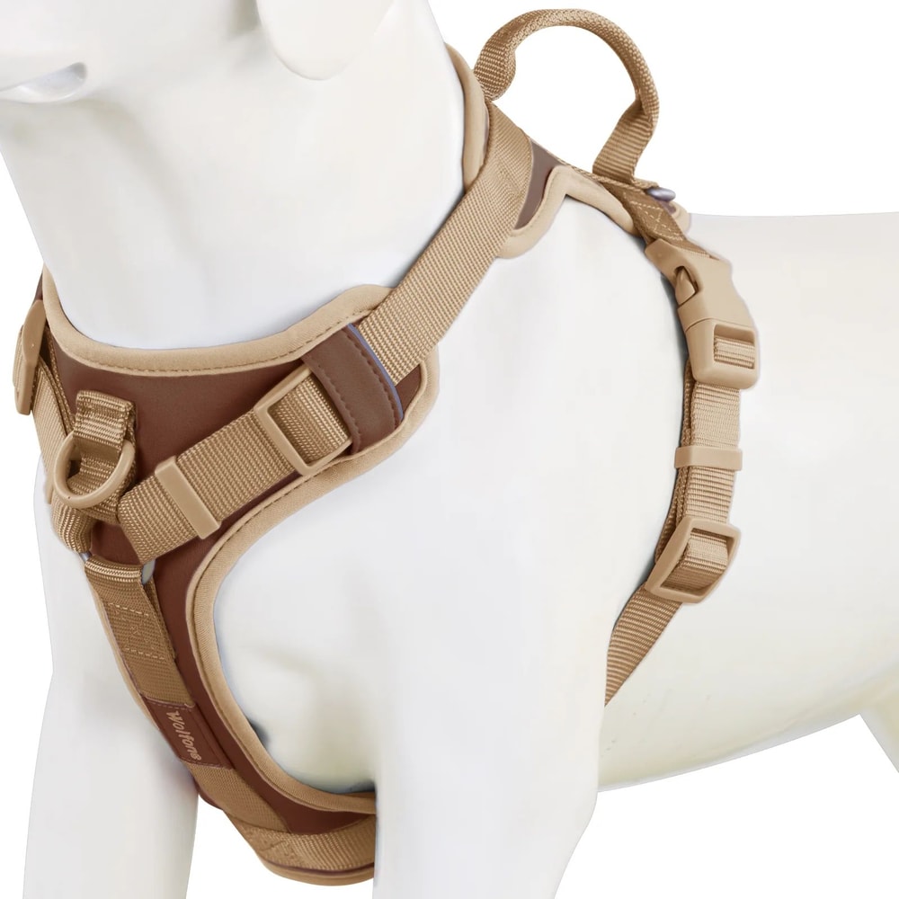 Luxury Chocolate Adjustable No Pull Dog Harness 14