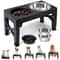Adjustable Elevated Dog Feeder With Stainless Steel Bowls 0