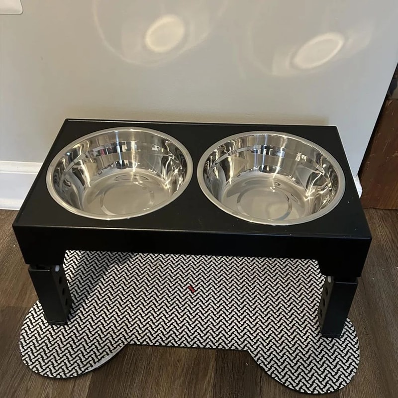 Adjustable Elevated Dog Feeder With Stainless Steel Bowls 5