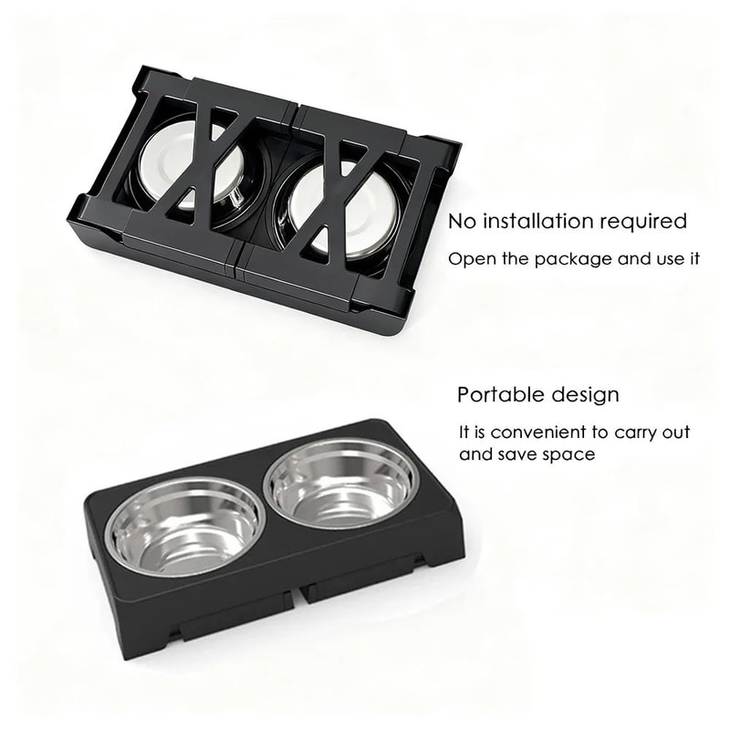 Adjustable Elevated Dog Feeder With Stainless Steel Bowls 7
