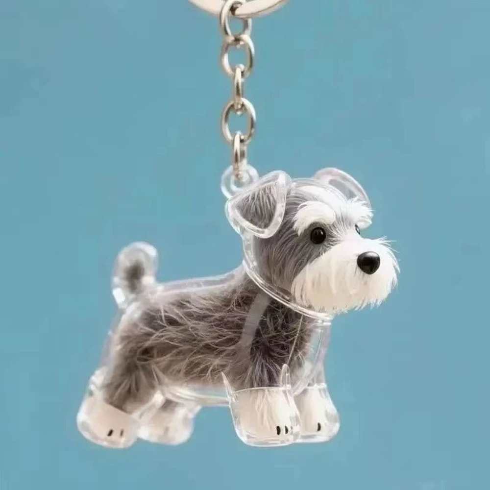 Cute Pet Hair Storage Keychain Pendant Set 6