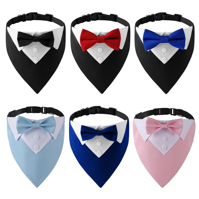 Formal Bow Tie Dog Collar Bandana 0