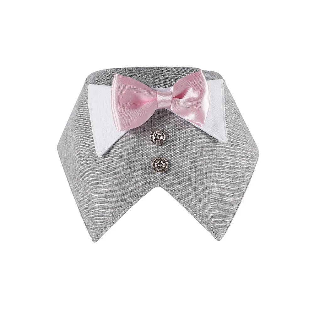 Formal Dog Tuxedo Bandana Bowtie Collar 9