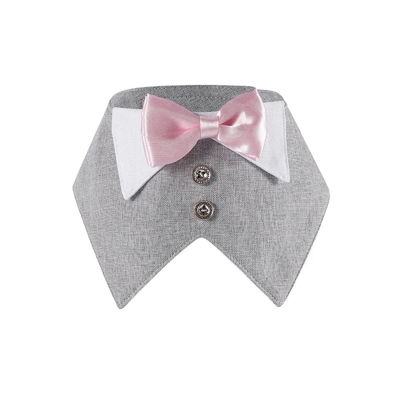 Formal Dog Tuxedo Bandana Bowtie Collar 9