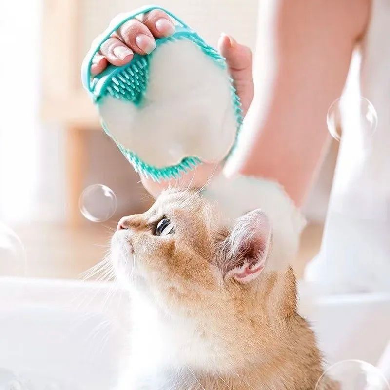 Silicone Pet Massage Shower Grooming Brush 13