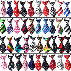 adjustable pet bow tie set mixed colors
