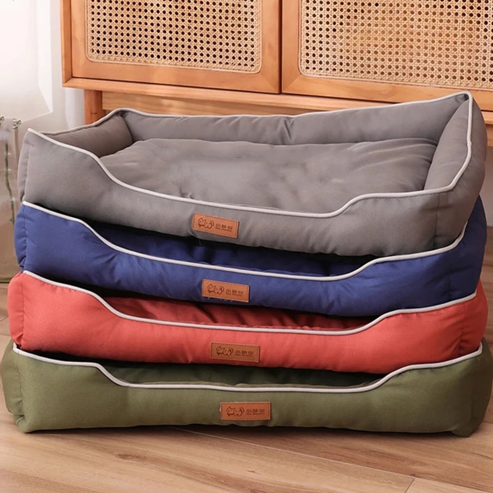 Waterproof Soft Square Dog Bed For Large Pets 0