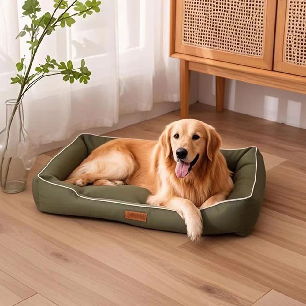 Waterproof Soft Square Dog Bed For Large Pets 3
