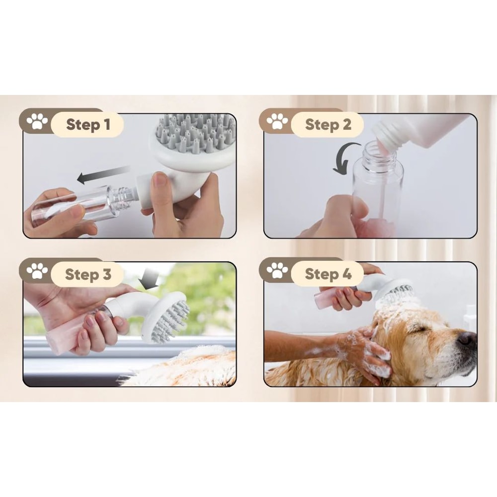 3 In 1 Silicone Dog Bath And Grooming Brush 9