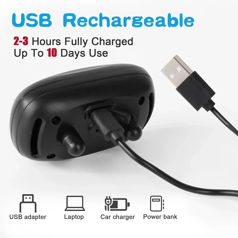 USB Rechargeable Ultrasonic Anti Bark Dog Training Collar 5