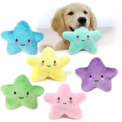 plush pentagram squeaky pet toy for dogs and cats