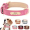Personalized PU Leather Dog Collar With Engraved Nameplate 0