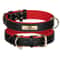 Personalized PU Leather Dog Collar With Engraved Nameplate 5