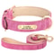 Personalized PU Leather Dog Collar With Engraved Nameplate 17