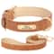 Personalized PU Leather Dog Collar With Engraved Nameplate 19