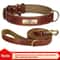 Personalized PU Leather Dog Collar With Engraved Nameplate 23