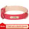 Personalized PU Leather Dog Collar With Engraved Nameplate 15
