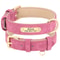 Personalized PU Leather Dog Collar With Engraved Nameplate 13