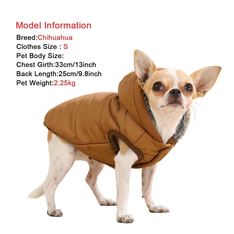 Warm Fleece Dog Hoodie Coat With D Ring 4