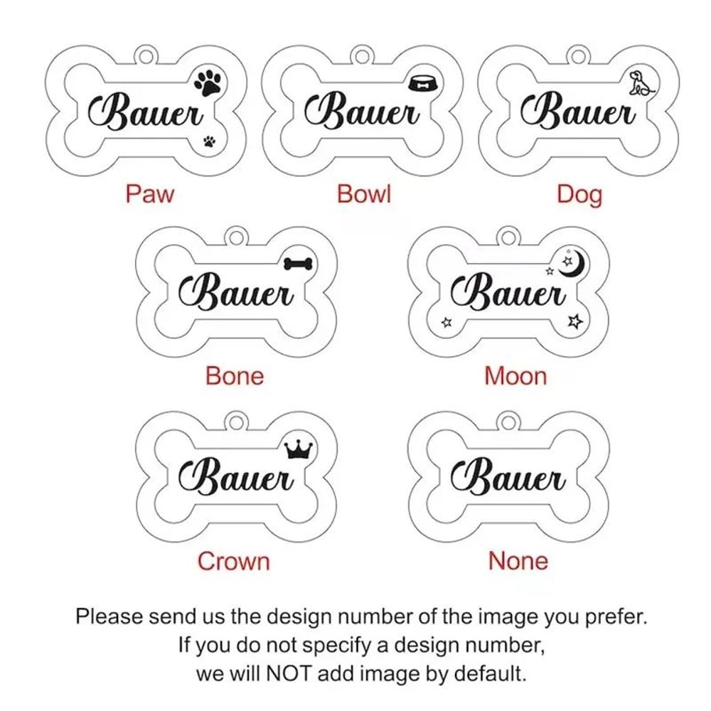 Custom Double Sided Glitter Pet ID Tag 4