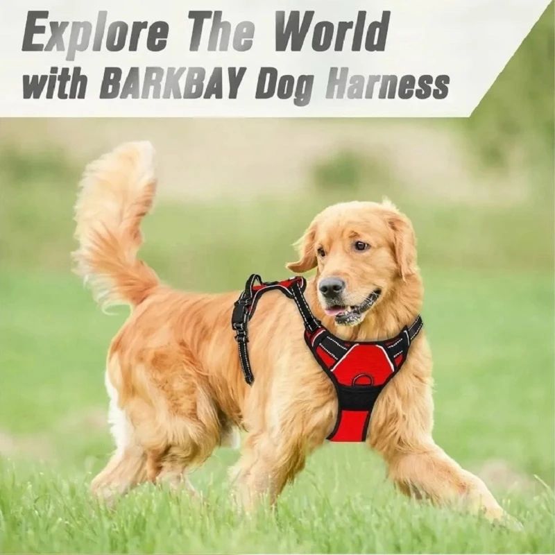 Heavy Duty Reflective No Pull Dog Harness With Handle 1