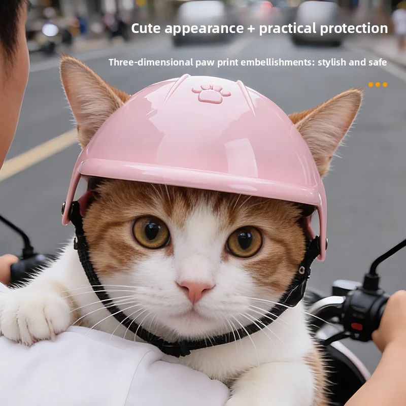 Pink Pet Motorcycle Helmet For Dogs And Cats 2