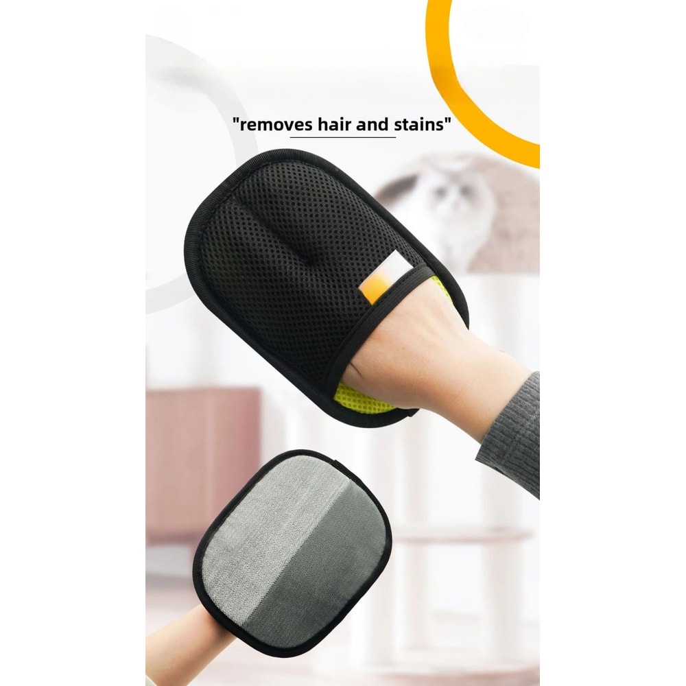 Pet Hair Removal Grooming Gloves For Cats And Dogs 6