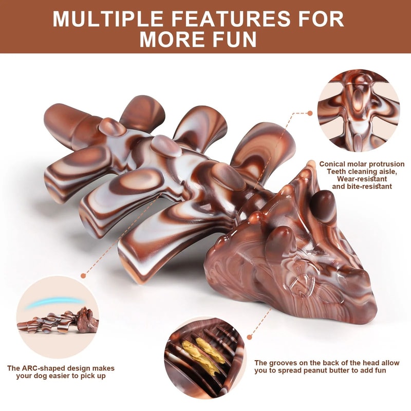 Durable Beef Flavor Dog Chew Toy For Interactive Play 6