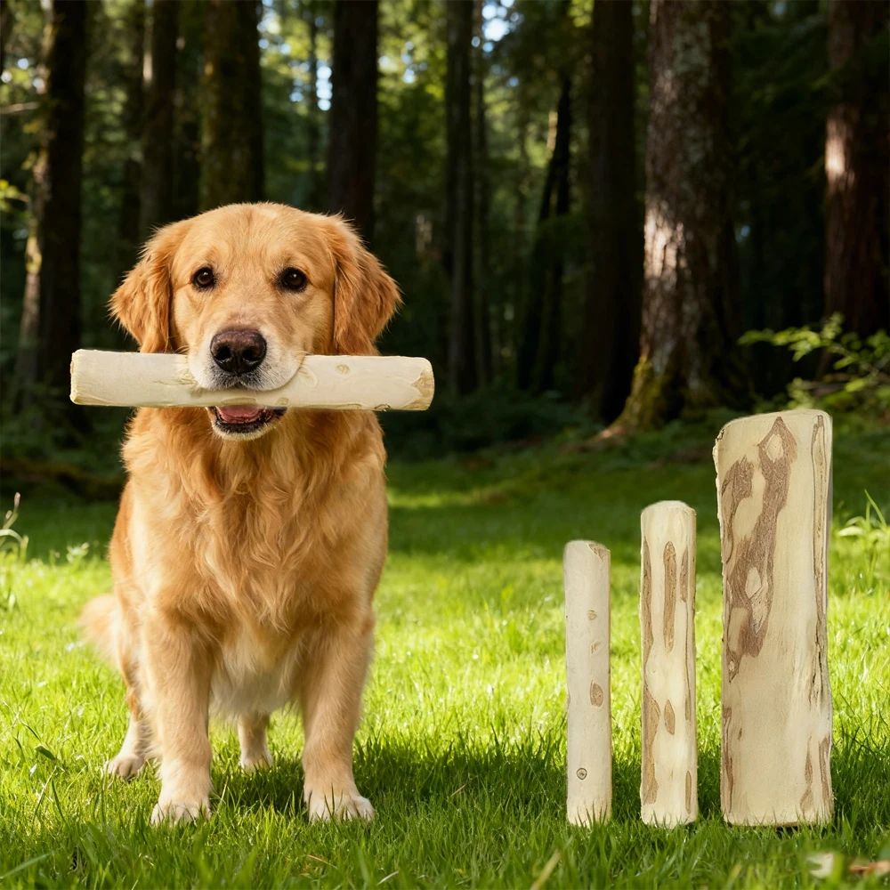 Natural Coffee Wood Dog Chew Stick For Teeth Cleaning 0