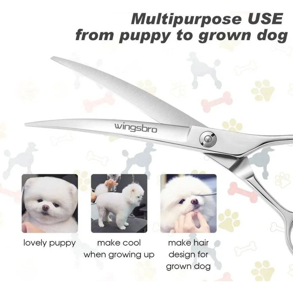 Professional Curved Dog Grooming Scissors 2