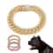 Luxury Rhinestone Stainless Steel Dog Chain Collar 0