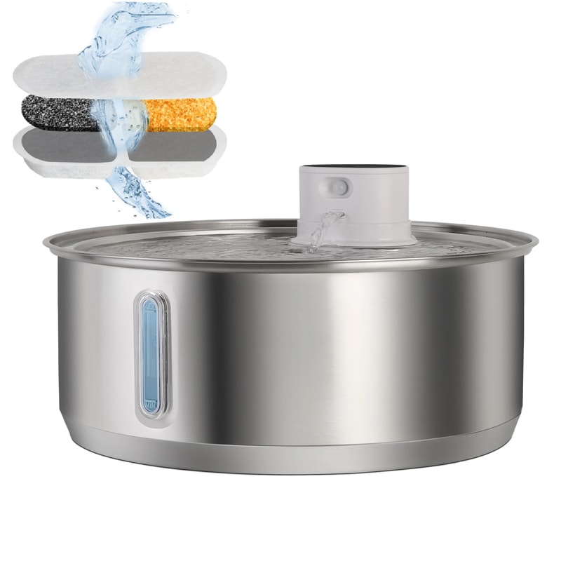 8L Automatic Stainless Steel Pet Water Fountain 6