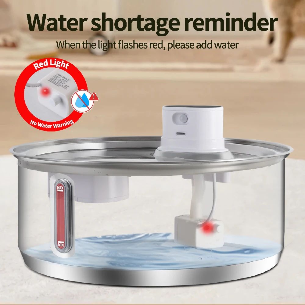 8L Automatic Stainless Steel Pet Water Fountain 8