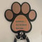 Custom Wooden Paw Print Dog Leash Wall Hook 1