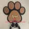 Custom Wooden Paw Print Dog Leash Wall Hook 4