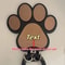 Custom Wooden Paw Print Dog Leash Wall Hook 4