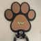 Custom Wooden Paw Print Dog Leash Wall Hook 7