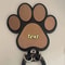 Custom Wooden Paw Print Dog Leash Wall Hook 7