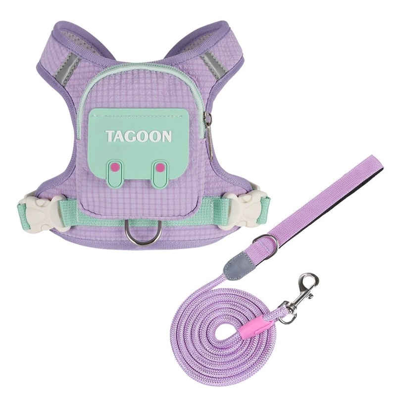 Reflective Adjustable Pet Harness And Leash Set 13