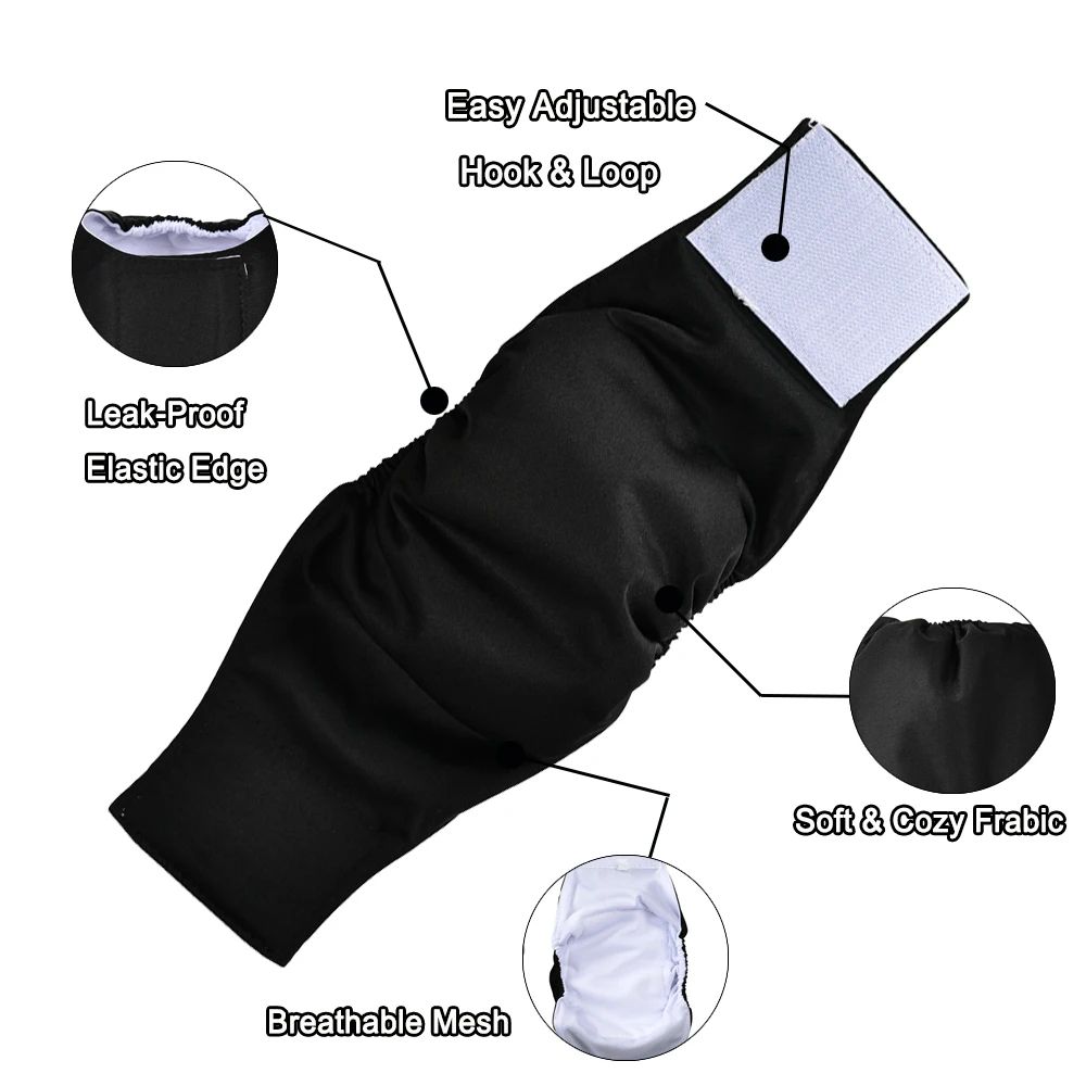 Reusable Washable Belly Band Diapers For Male Dogs 2