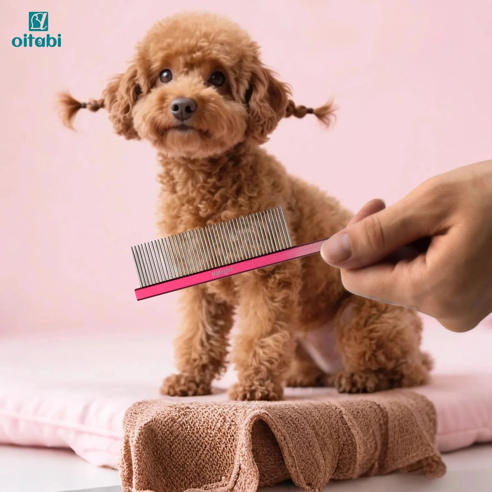 Professional Gradient Pet Grooming Tail Comb 6